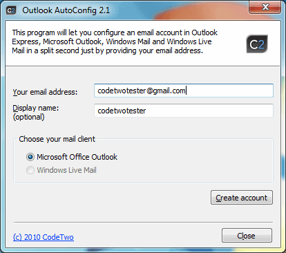 outlook autoconfig