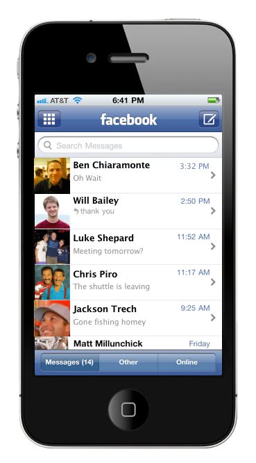 facebook messages phone