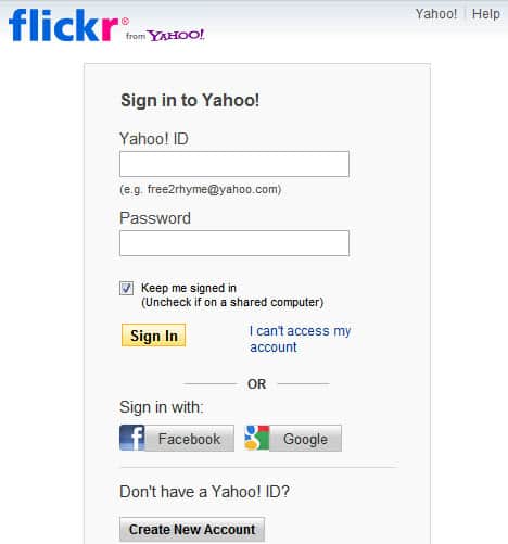 facebook sign in. flickr sign in google facebook. All that needs to be done is to click on the 