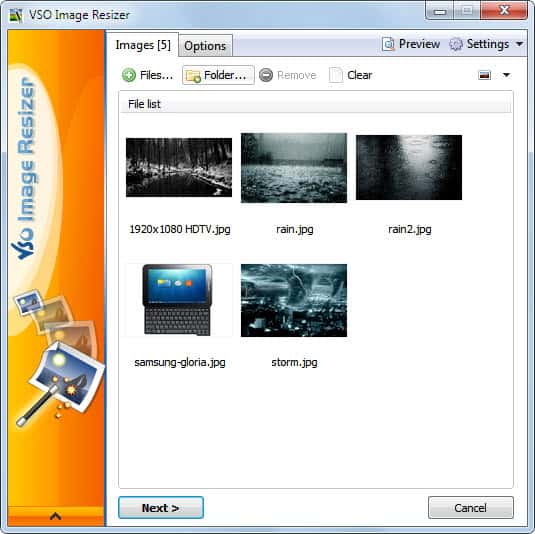 vso image resizer freeware. VSO Image Resizer. A click on Next or the selection of the Options tab at 