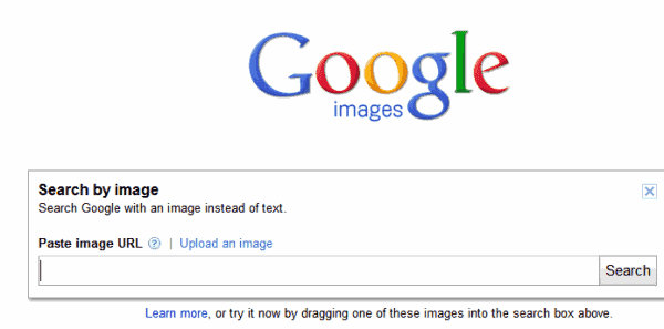 image search upload. The search results page displays the uploaded image on top, and possible 