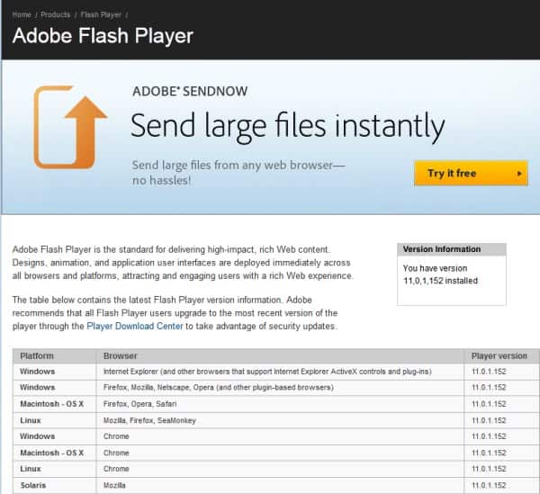 flash offline installer chrome