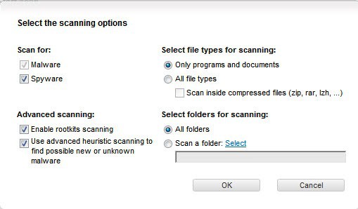 f-secure custom scan