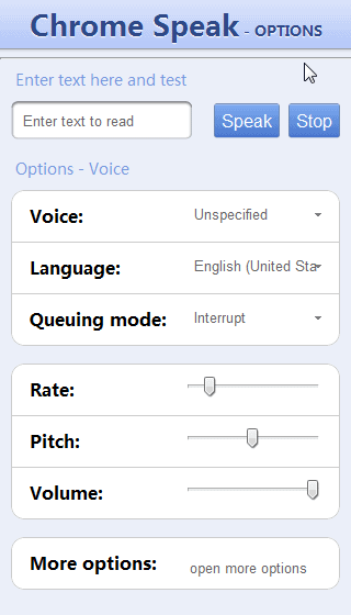 google chrome speak