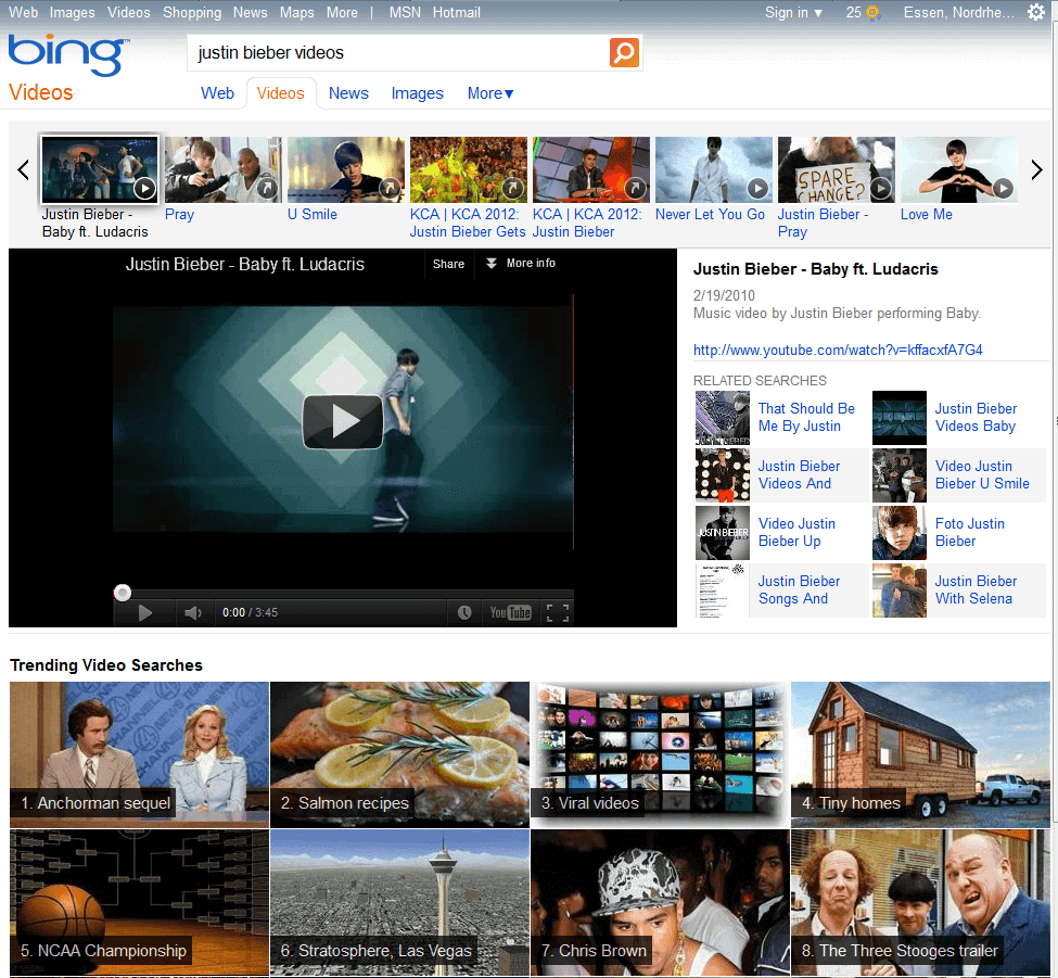 Bing Video Search Updated With Larger Previews