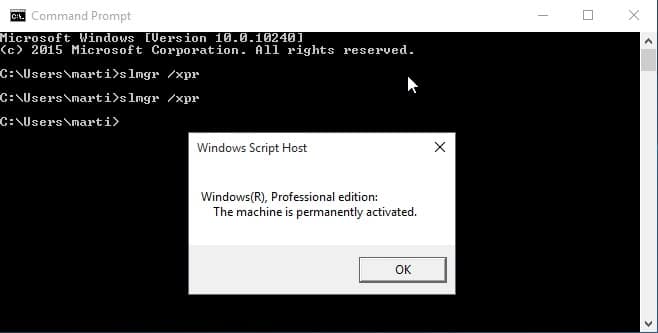 check to see if windows 10 is activated