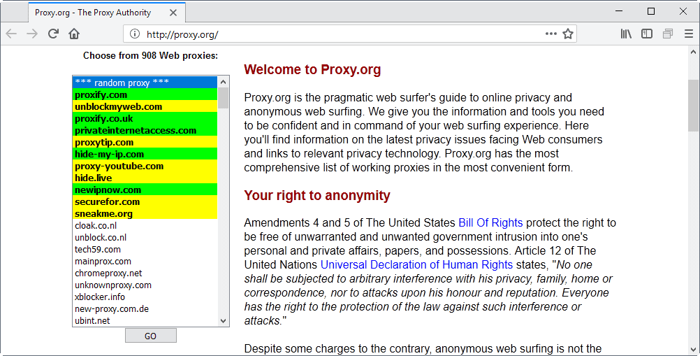 proxy november