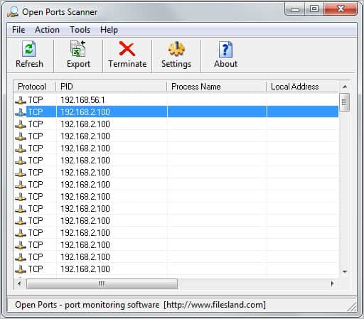 open ports scanner