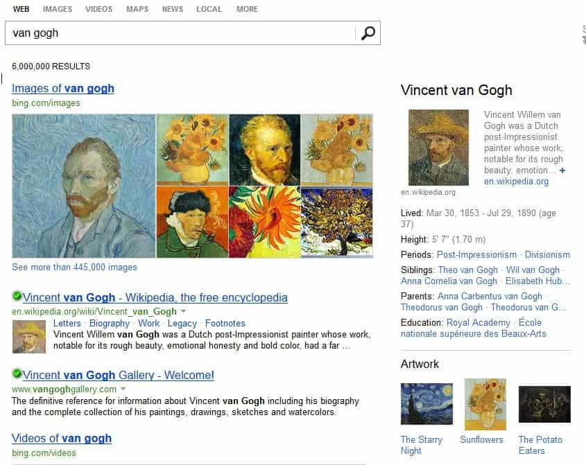 bing sidebar wikipedia