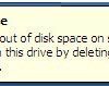 low disk space warning