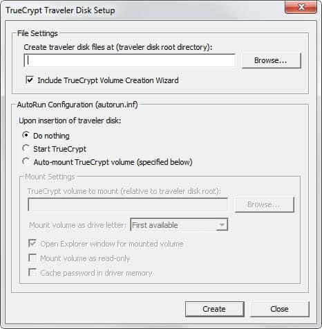 true crypt traveller disk setup