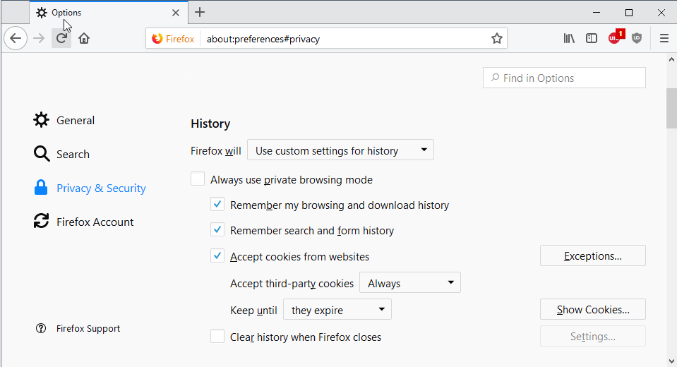 firefox cookies third-party