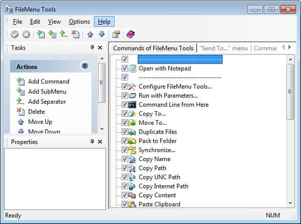 file menu tools