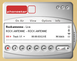 phonostar record internet radio