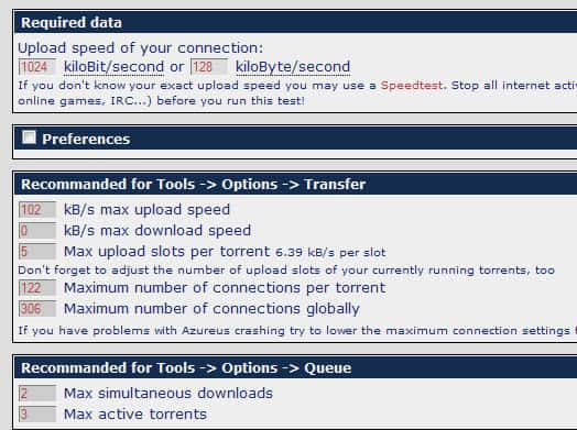 bittorrent connection speed-calculator