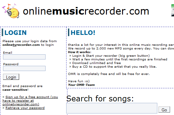 online music recorder