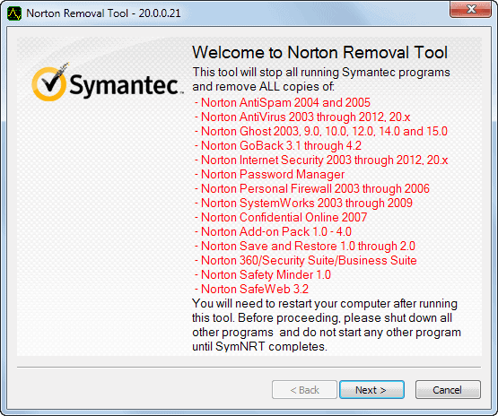 norton removal tool