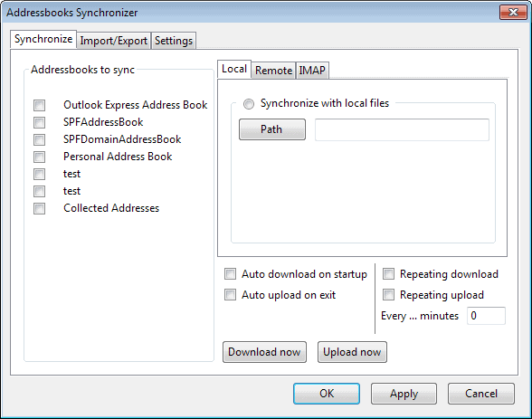 addressbook synchronizer