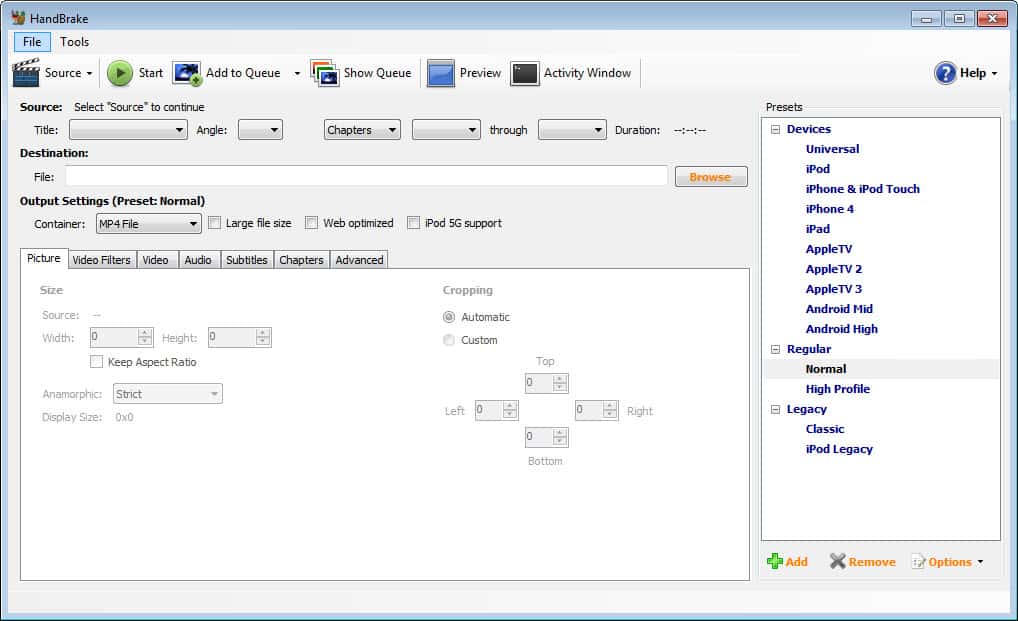 handbrake dvd authoring screenshot