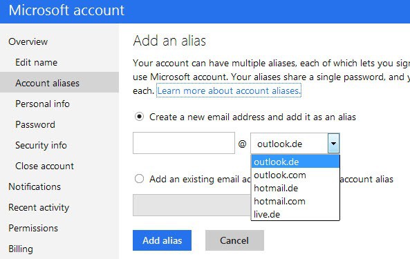 How To Add A New Email To Your Hotmail Account - gHacks Tech News