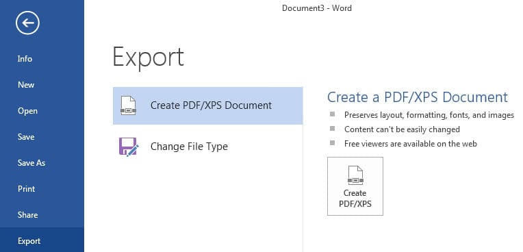 export to pdf office