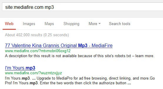 search mediafire