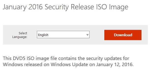 security release iso image