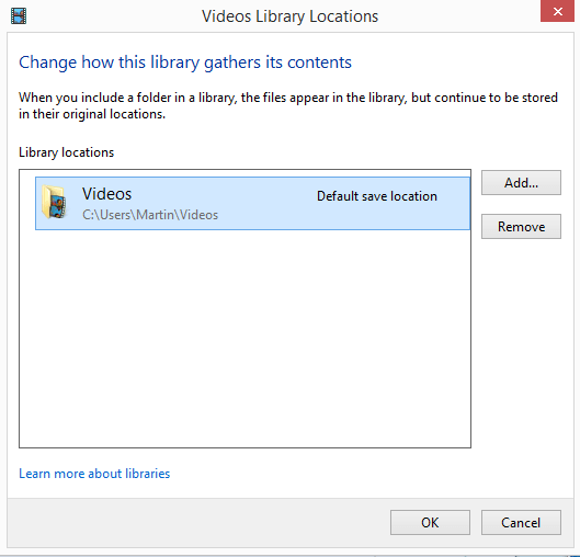 Add or remove Windows Media Player media locations