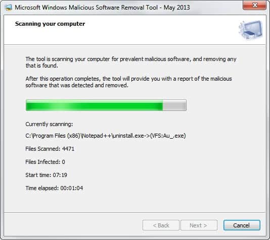 Средство удаления вредоносных программ Microsoft Windows