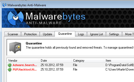 found malware