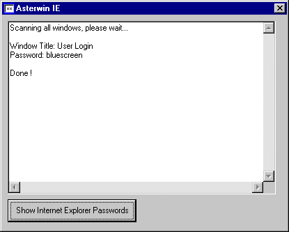 internet explorer password