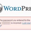 wordpress password incorrect