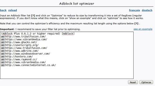 adblock filter optimizer