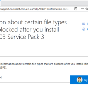 blocked office 2003 file types
