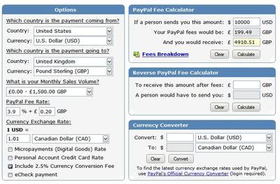 Paypal Fee Calculator