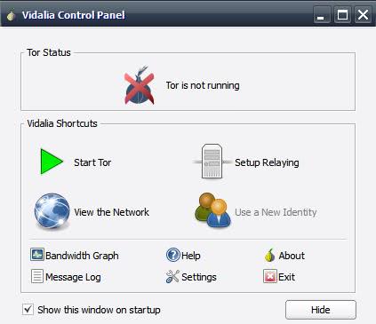 vidalia control panel