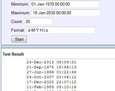 generate random dates