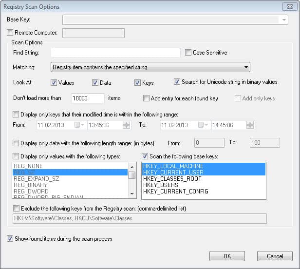 Regscanner advanced Registry search - gHacks Tech News