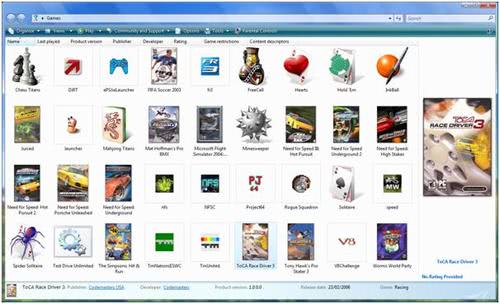 games explorer editor