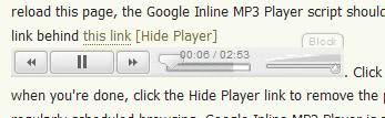 google inline mp3 player