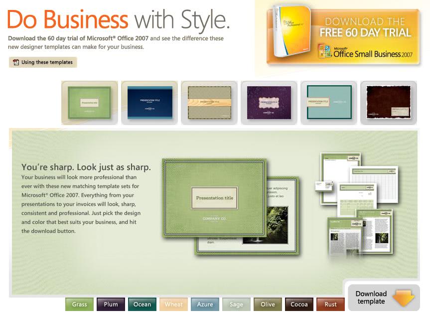 microsoft office design templates