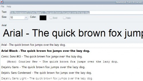 font browser