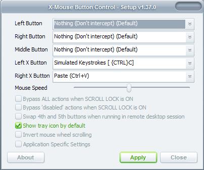mouse button control