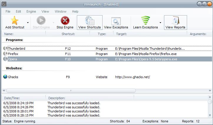 global windows shortcuts winlaunch