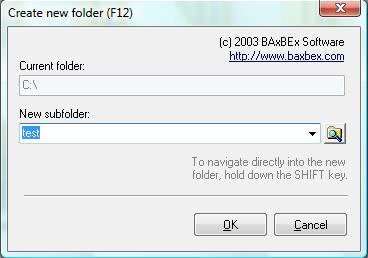 create new folders