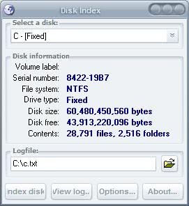 create disk index