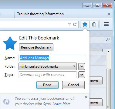 firefox bookmarks