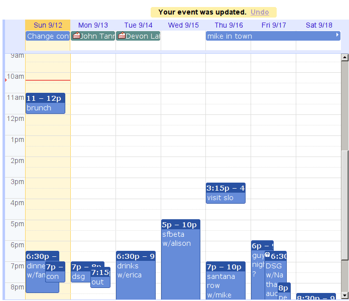 google calendar simplified