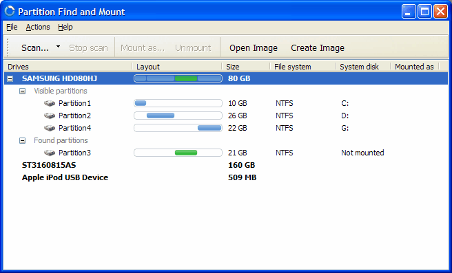 recover files from partitions