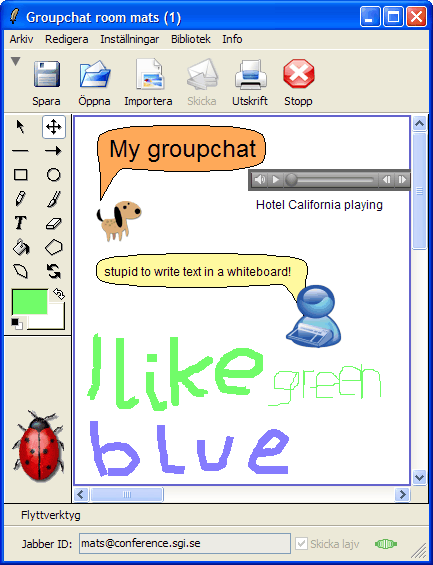 chat client whiteboard